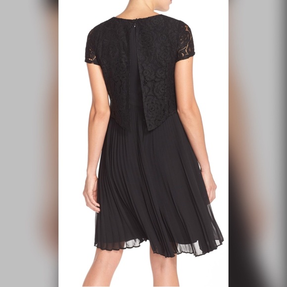 Adrianna Papell Dresses & Skirts - [Adrianna Papell] Popover Lace Pleated Dress C0061